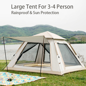 เต็นท์อัตโนมัติสำหรับ 3-4 คน ลดราคาพิเศษ กางเร็ว พับเก็บง่าย สำหรับตั้งแคมป์ชายหาด กันฝน พกพาสะดวก เต็นท์แคมป์ปิ้งกลางแจ้ง - Product Image 2