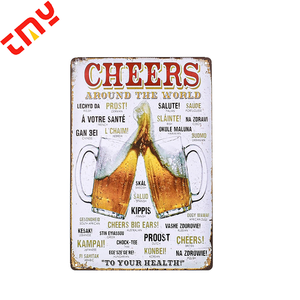 Wholesale Custom Metal Advertising Sign Printing Wall Decorations Retro Style bar <strong>Beer</strong> Sublimation Vintage Metal Tin <strong>Signs</strong> - Product Image 5