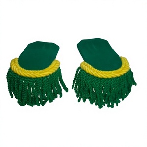 Frange de décoration personnalisée brodée à coudre sur toile pour épaulettes d'uniforme, style classique, fixation magnétique pour - Product Image 1