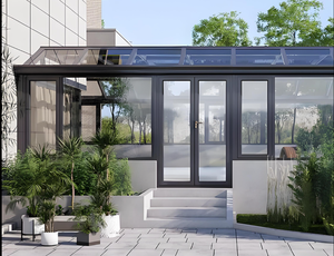 Véranda <span class=keywords><strong>solarium</strong></span> personnalisée en alliage d'aluminium à économie d'énergie nouveau design véranda de jardin d'hiver maisons résidentielles en verre hôtel de plein air - Product Image 5