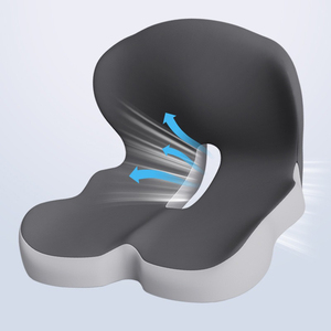 Coussin de siège ergonomique en mousse à mémoire de forme avec support lombaire pour chaise de bureau, siège de voiture, confort pour les longues sessions assises - Product Image 1
