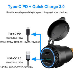 Pas encore d'avis Certifié DIN Hella Plug to Quick Charge 3.0 USB Charger & Type C Power Delivery Adapter pour moto - Product Image 5
