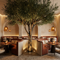 Arbres artificiels de grande taille de 8 mètres en ficus banian, chêne et olive pour la décoration de centres commerciaux