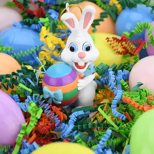 Decoração de casa de páscoa para crianças, presente de feriado, ovo de coelho de páscoa, decoração ecológica para primavera