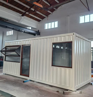 Modularer 20ft Faltbarer Container Umweltfreundliches Leichtgewichtiges Vorgefertigtes Kleines Mobiles Holzbüro Stahl-Sandwich-Panel Modern ZX