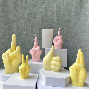 Cetakan Lilin Silikon 3D Buatan Tangan untuk Aromaterapi, Cetakan Lilin Jari DIY Kustom, Laris Manis untuk Pembuatan Lilin - Product Image 2