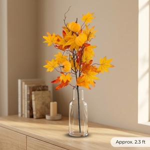 Composizione floreale decorativa con zucca simulata, foglia d'acero <span class=keywords><strong>e</strong></span> girasole, zucca in velluto, decorazione per il Festival del Raccolto <span class=keywords><strong>e</strong></span> il Ringraziamento - Product Image 4