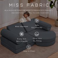 Canapé pour enfants 14 pièces Luxe, Canapé modulaire au sol pour adultes, Ensemble de jeu de maison de jeu pour tout-petits bébés