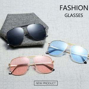 Nouvelles Lunettes de Soleil Surdimensionnées pour Femme et Homme, Couleurs Bonbon, Logo Personnalisé, Protection UV400, Monture Métallique, Collection 2021 - Product Image 6