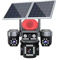 Caméra solaire AOV V560 4 objectifs 8MP 4G, zoom numérique 12X, détection humanoïde par IA, enregistrement 24h/24 et 7j/7, caméra de sécurité extérieure HE
