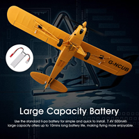Avión de Espuma Wltoys 5CH A160, Planeador Acrobático, Giroscopio 3D6G, Radiocontrol 2.4G, Motor sin Escobillas, Modelo J3 Skylark, Avión RC para Aficionados