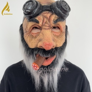 Halloween <strong>Old</strong> Man Grandpa Face Wig <strong>Old</strong> Man Mask Headpiece Halloween Costume Cosplay Wig Silicone Head Mask - Product Image 5