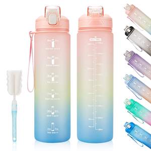 Bouteille d'eau en plastique de haute qualité en gros avec couvercle anti-fuite pour la gym, les voyages et la randonnée - Product Image 1