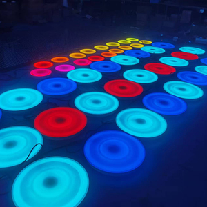 Espectáculo de Luces Navideñas, Parque de Atracciones, Luces LED Circulares Interactivas para el Suelo, Juegos Interactivos para Niños en Parques de Atracciones - Product Image 1