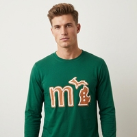 T-shirt à manches longues en jersey de bambou pour homme, 200 grammes, doux, respirant, écologique, imprimé, vierge, pour usage quotidien/nuit, logo personnalisable