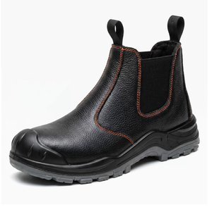 Chaussures de sécurité en cuir de vachette avec embout en acier DF1020, bottes de sécurité longues, chaussures de sécurité personnalisées OEM ODM, stock personnalisé OEM ODM. - Product Image 4