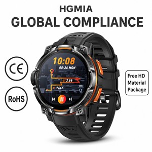 <span class=keywords><strong>Montre</strong></span> connectée GPS HGMIA pour l'extérieur, étanche IPX8, avec boussole, baromètre, altimètre, écran TFT rond, tracker de fitness unisexe - Product Image 3