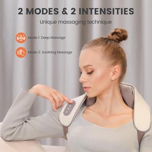 2026 Heat Function Pain Relief Deep 4D Deep Tissue Kneading Cordless <b>Massager</b> Heat Neck <b>Massager</b> - Product Image 3