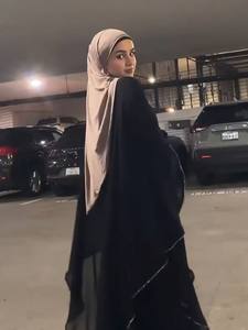 Wholesale Big Size EID Overhead Tie Back Plain Prayer Scarf Muslim Women Hijab Chiffon Voile 2 Layers Long Niqab Jilbab <b>Khimar</b> - Product Image 2