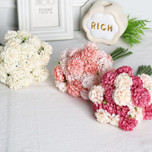 Bouquet d'hortensias artificiels Lichao en soie, fleur artificielle à tenir en main, décoration de mariage, décoration intérieure, accessoire de photographie - Product Image 4