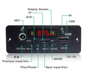 5V 2*5W Karaoke Micrófono WAV MP3 Placa amplificadora de audio 3,7 Módulo decodificador para reproductores de MP3 - Product Image 4