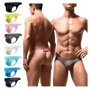 High Quality Nylon Spandex Thongs Gay Briefs G-String Transparent Underwear Men Jockstrap Sexy Briefs