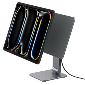 Supporto per <span class=keywords><strong>iPad</strong></span> Regolabile a 360 Gradi con Ricarica Wireless, Stand Magnetico in Alluminio per Tablet da Scrivania per <span class=keywords><strong>iPad</strong></span> Pro 11 Pollici (M2) - Product Image 1