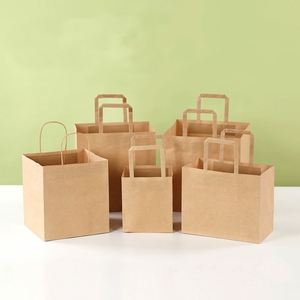Bolsas de Papel Kraft para Llevar Comida, al por Mayor, de Grado Alimenticio, Reciclables, con Logotipo Personalizado, Impresas en Offset, con Asas de Mano - Product Image 5