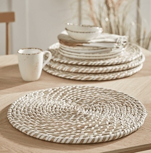 Chất lượng cao Việt Nam thủ công Vòng cỏ biển Tabletop <span class=keywords><strong>Set</strong></span> phong cách cổ điển florish dệt placemats - Product Image 1