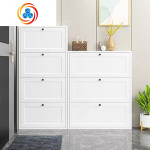 Mueble Zapatero Moderno y Duradero de Madera Maciza Extensible para Sala de Estar, con 2/3/4 Cajones Abatibles para Entrada, Estante Independiente - Product Image 5