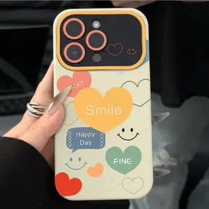 Customized New Smiling face of love 14/13/12 Pro phone case for iPhone11 soft case large Window xsmax/xr