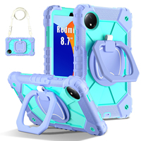Housse de tablette robuste pliable avec support et sangle d'épaule en silicone pour Xiaomi Redmi Pad SE 8,7 pouces 2024 Project