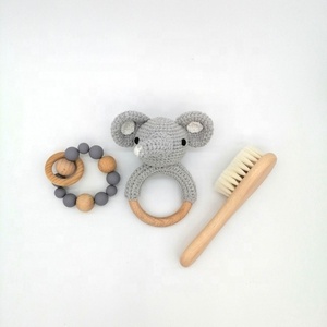 Conejo de peluche <span class=keywords><strong>Natural</strong></span> para bebé, juguete de algodón de ganchillo, <span class=keywords><strong>mordedor</strong></span> de conejo de ganchillo, venta al por mayor - Product Image 5