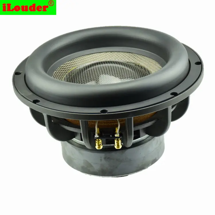 Factory OEM Speaker Woofer Serat Karbon Besar, Speaker Subwoofer Bas Super Klakson Woofer untuk Rumah