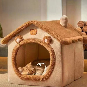 Cama Cálida y Acogedora para Gatos con Cojín Extraíble y Lavable para Perros Pequeños de Interior, Cueva Suave y Cómoda para Mascotas en Invierno - Product Image 5