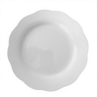 Assiette latérale de 6 pouces avec bordure en lotus, vaisselle en porcelaine, design classique, écologique, pour les mariages, les fêtes, l'usage domestique