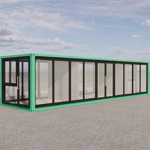 Modulaire Huizen Hoge Kwaliteit 40ft Flat Pack Prefab Container Cargo Smart Container Huis