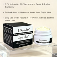 Crème éclaircissante efficace pour la peau à l'acide kojique et à la niacinamide, blanchiment des aisselles et des parties intimes