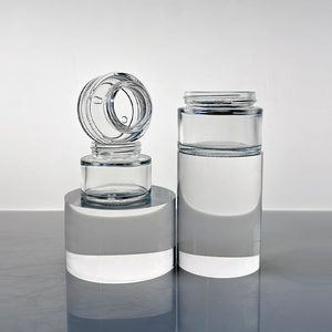 Custom Logo <b>Glass</b> Cream <b>Container</b> Empty <b>Glass</b> Cream Jar With High Quality Cosmetic <b>Glass</b> Bottle For Lotion Balm With Screw Lid - Product Image 1