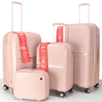 100% Fresh Polypropylene (PP) 5-Piece Set Trolley Travel Luggage Suitcase  with Removable Wheels - China Suitcase and Luggage price