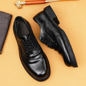 Chaussures Oxford de bureau décontractées pour hommes en cuir véritable de haute qualité, élégantes et respirantes, sur mesure - Product Image 3