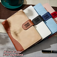 Carnet à couverture rigide en cuir PU rétro A5 avec porte-stylo, journal personnalisé à couverture plate, marque privée luxueuse