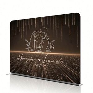 <b>Backdrop</b> <b>Stand</b> Heavy Duty 8x8 Metal Fabric Display for Events Photography and Trade Shows Tension Fabric <b>Backdrop</b> - Product Image 2