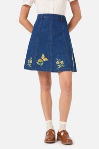 Falda Vaquera de Mezclilla Bordada para Mujer, Diseño Personalizado OEM ODM, Nueva Moda de Verano, Falda Corta Informal de Alta Calidad 100% Algodón - Product Image 6