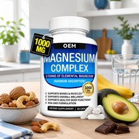 Kompleks Magnesium Premium 1000mg 8 Bentuk Kapsul Magnesium Elemental untuk Kesehatan Tulang dan Otot 90 Kapsul OEM Grosir