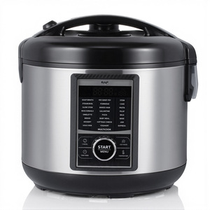 Cuisinière à riz multifonctionnelle 5L en acier inoxydable avec contrôle mécanique de la minuterie, compatible avec les normes américaines et les prises internationales - Product Image 1