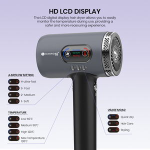 Secador de pelo KangRoad Factory de 2000 vatios, secador de pelo profesional de plasma de alta velocidad de secado rápido con difusor y boquilla - Product Image 4