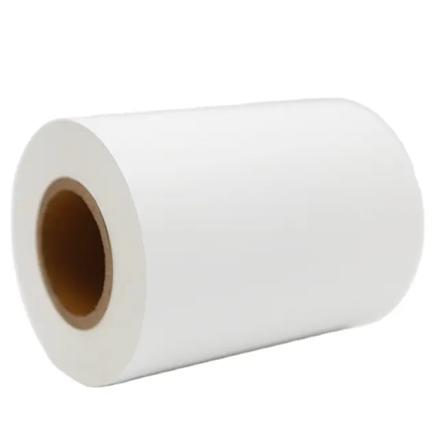 Wasserdichtes weißes glänzendes PP-Film-selbst klebendes synthetisches Aufkleber papier mit weißem Pergamin-Liner für den Laser druck