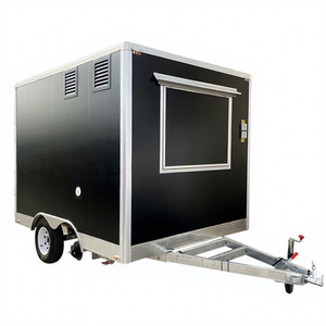 Food Truck Classique pour la Restauration Rapide, Cuisine Extérieure, Remorque avec Équipement de Cuisson, Construction en Aluminium et Fibre de Verre, pour Bonbons et Chips - Product Image 1