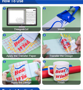 Rouleau de vinyle auto-adhésif personnalisé, feuilles de vinyle permanentes pour <span class=keywords><strong>Cricut</strong></span> - Product Image 6